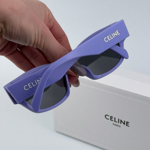 Celine CL40197U 78A MONOCHROMS BRAND NEW Sunglasses Lilac Smoke Unisex Cat Eye - Picture 3 of 10
